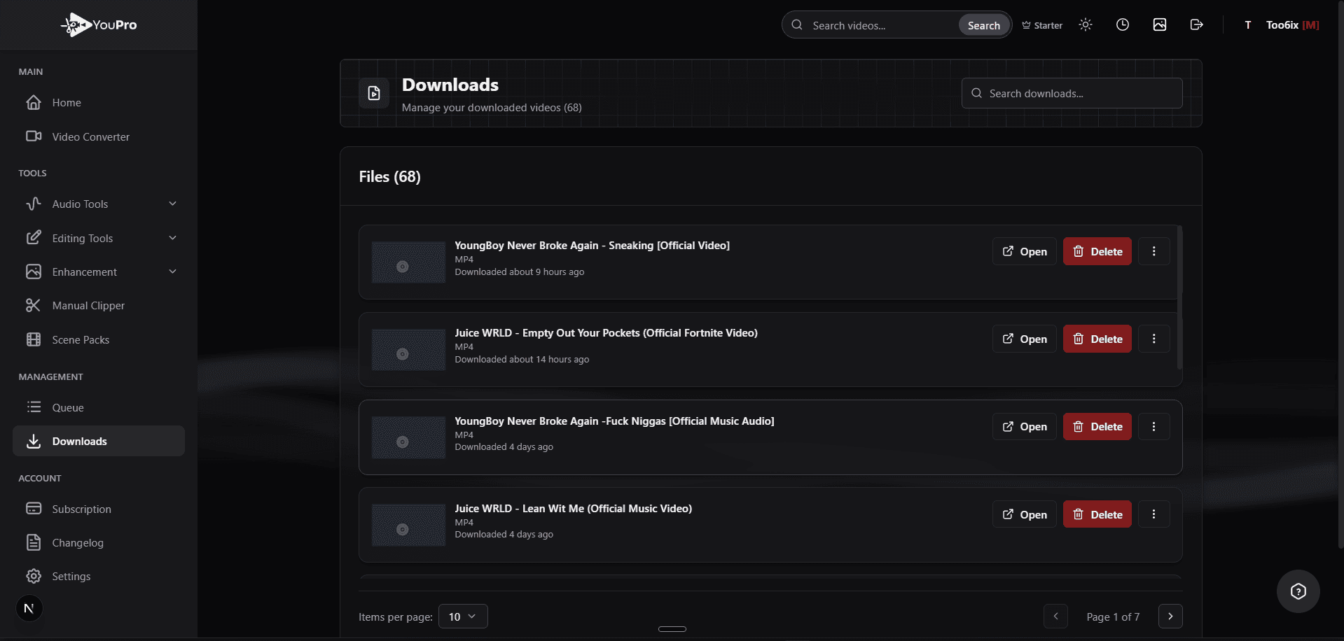 Downloads Manager